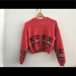 VINTAGE cropped wool sweater